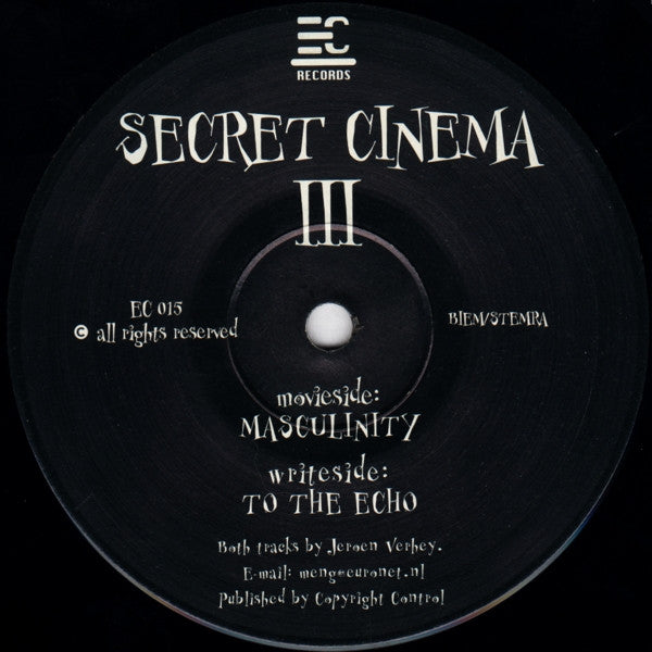 Secret Cinema III* : Masculinity (12")