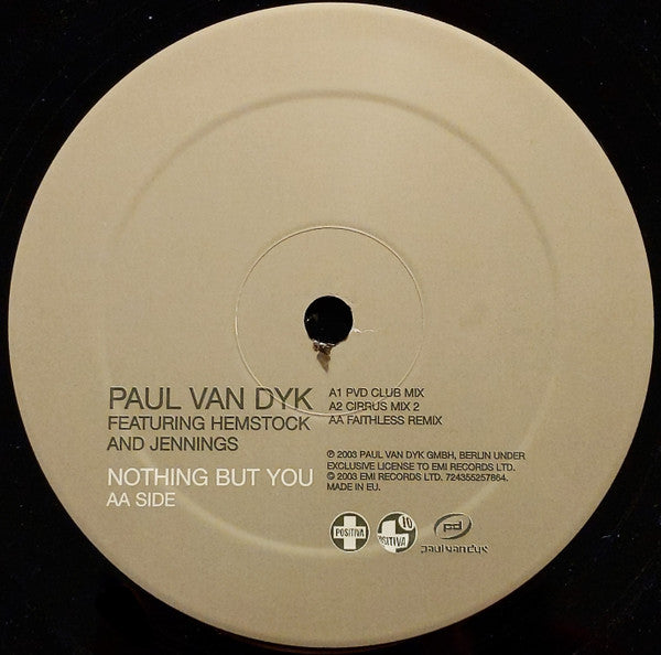 Paul van Dyk Featuring Hemstock And Jennings* : Nothing But You (12")