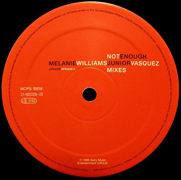 Melanie Williams : Not Enough (Junior Vasquez Mixes) (12", Promo)