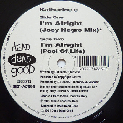 Katherine E : I'm Alright (Remix) (12")