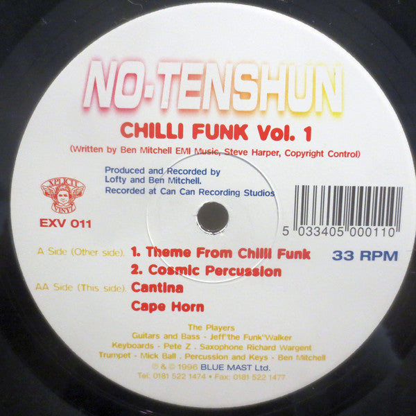No Tenshun : Chilli Funk Vol.1 (12")