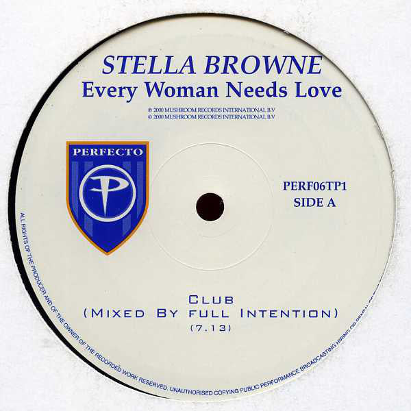 Stella Browne : Every Woman Needs Love (2x12", Promo)