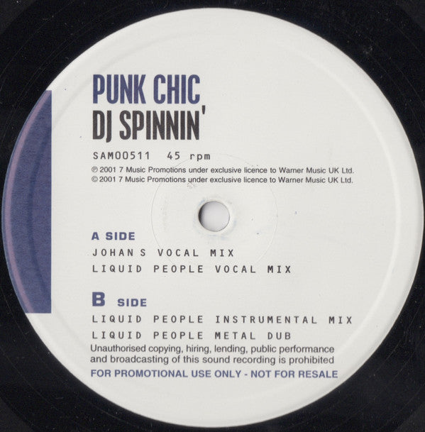 Punk Chic : DJ Spinnin' (2x12", Promo)