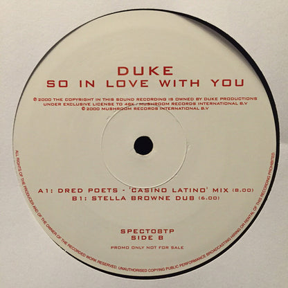 Duke : So In Love With You (2x12", Promo)