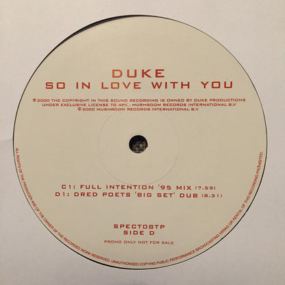 Duke : So In Love With You (2x12", Promo)