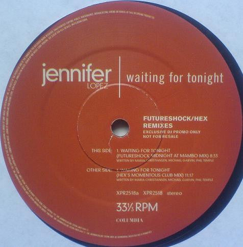 Jennifer Lopez : Waiting For Tonight (Futureshock/Hex Remixes) (12", Promo)