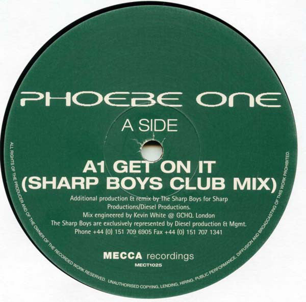 Phoebe One : Get On It (12")
