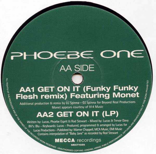 Phoebe One : Get On It (12")