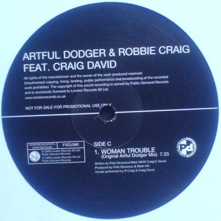 Artful Dodger & Robbie Craig Feat Craig David : Woman Trouble (2x12", Promo)