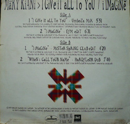 Mary Kiani : I Give It All To You / I Imagine (12")