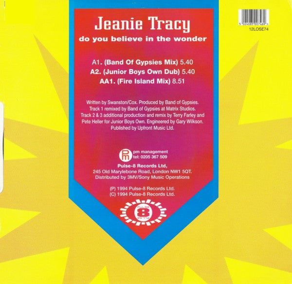 Jeanie Tracy : Do You Believe In The Wonder (12", Single)