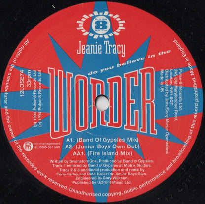 Jeanie Tracy : Do You Believe In The Wonder (12", Single)