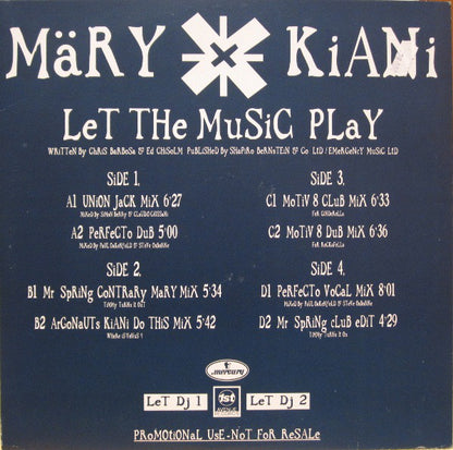 Mary Kiani : Let The Music Play (2x12", Promo)