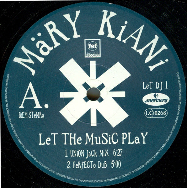 Mary Kiani : Let The Music Play (2x12", Promo)