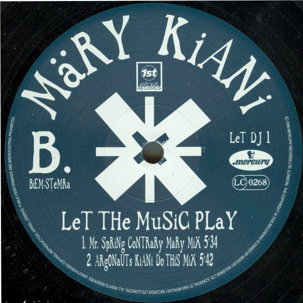 Mary Kiani : Let The Music Play (2x12", Promo)