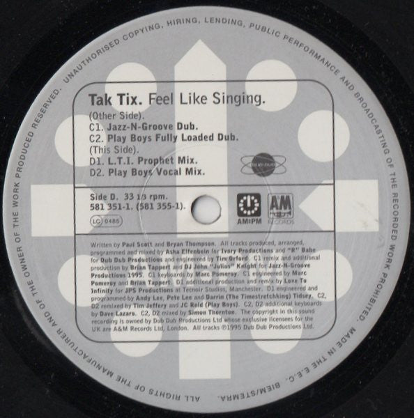 Tak Tix : Feel Like Singing (2x12")