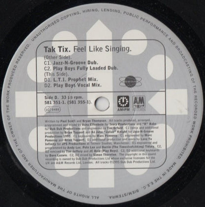 Tak Tix : Feel Like Singing (2x12")