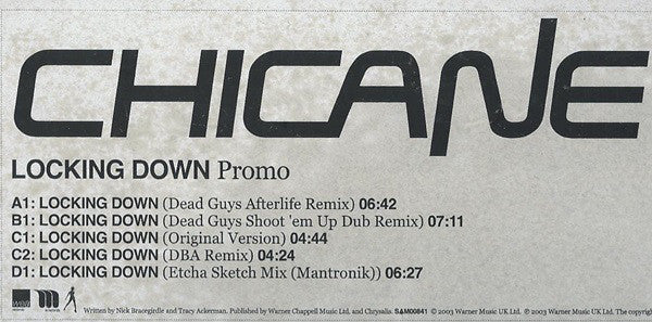 Chicane : Locking Down (2x12", Promo)