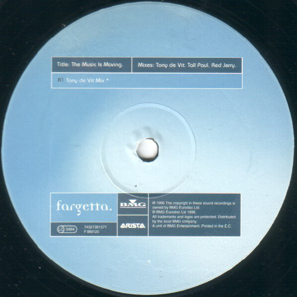 Fargetta : The Music Is Moving (12")