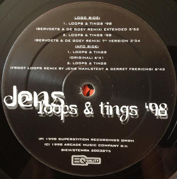 Jens : Loops & Tings '98 (12")