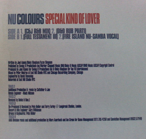 Nu Colours : Special Kind Of Lover (12")