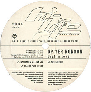 Up Yer Ronson : Lost In Love (12", Promo)