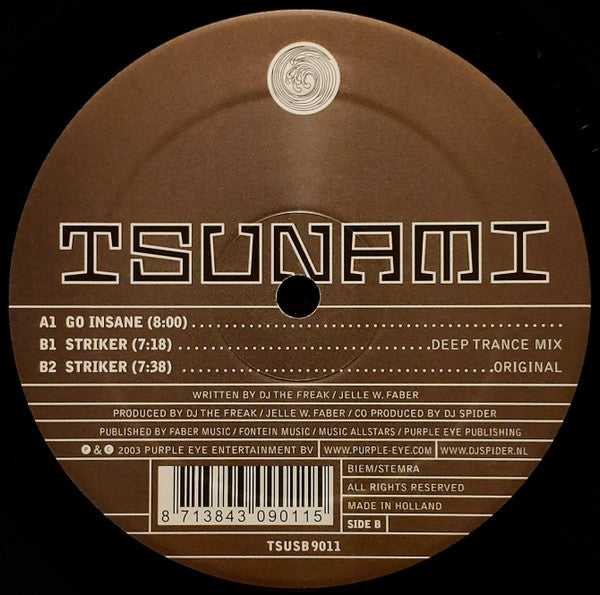 Spider* : Go Insane / Striker (12")