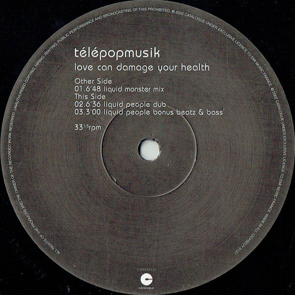 Télépopmusik : Love Can Damage Your Health (12", Promo)