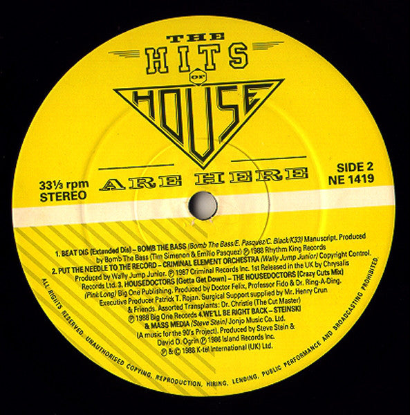 Various : The Hits Of House Are Here (2xLP, Comp)