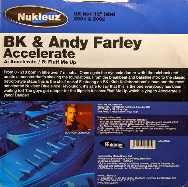 BK & Andy Farley : Accelerate (12")