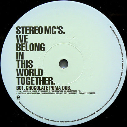 Stereo MC's : We Belong In This World Together (12", Promo)