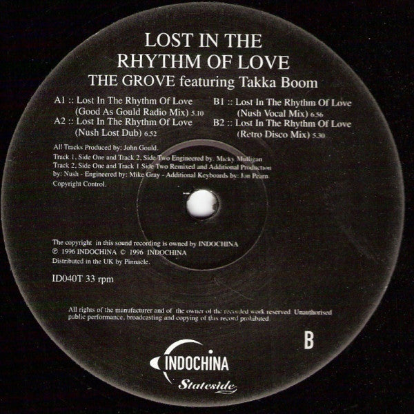 The Grove Featuring Takka Boom* : Lost In The Rhythm Of Love (12")