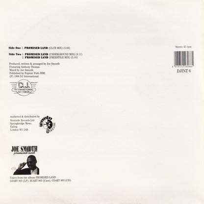 Joe Smooth : Promised Land (12", Single)