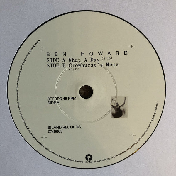 Ben Howard (2) : What A Day (7", Single, Ltd)