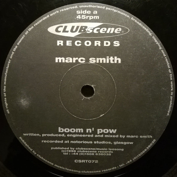 DJ Marc Smith* : Boom N Pow! (12")