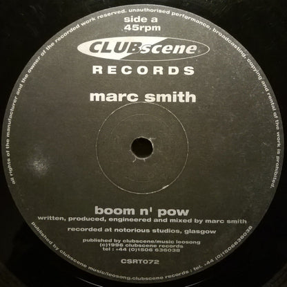 DJ Marc Smith* : Boom N Pow! (12")