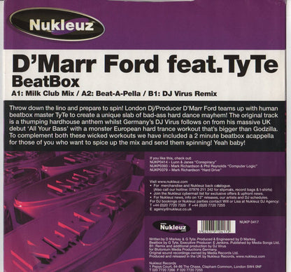 D'Marr Ford feat Tyte : Beatbox (12")