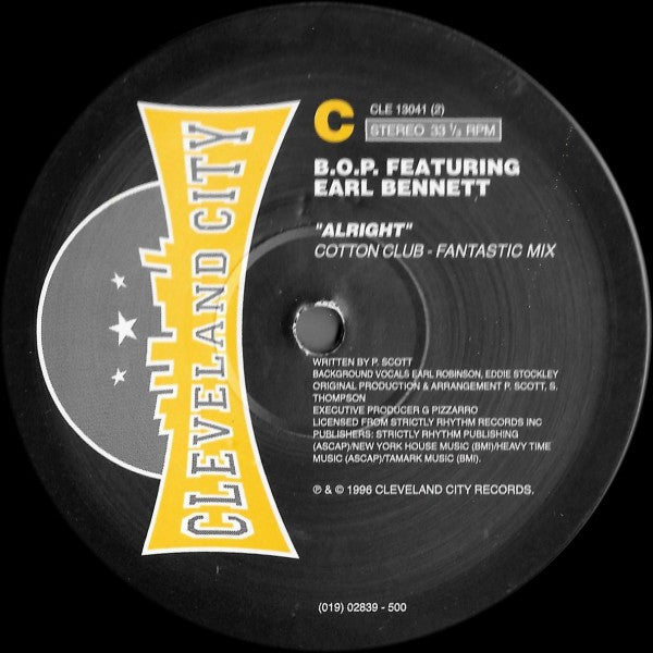 B.O.P. Featuring Earl Bennett : Alright (2x12", Ltd, Gat)