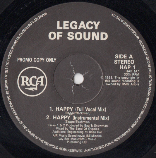 Legacy Of Sound : Happy (12", Promo)