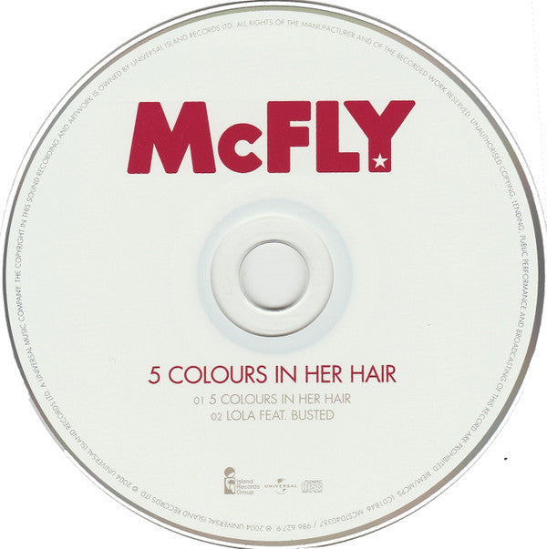 McFly : 5 Colours In Her Hair (CD, Single, CD1)