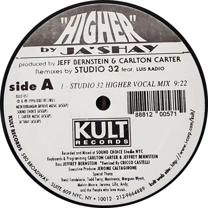 Ja'shay : Higher (Studio 32 Remixes) (12")