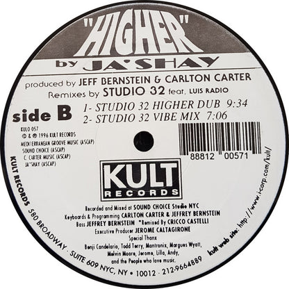 Ja'shay : Higher (Studio 32 Remixes) (12")