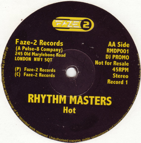 Rhythm Masters : Let Me Tell You Something & Hot (2x12", Promo)