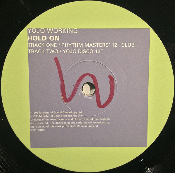 YoJo Working : Hold On (Remixes) (12")