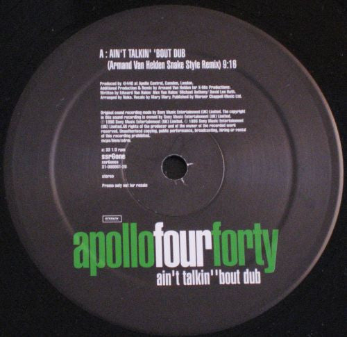 Apollo Four Forty* : Ain't Talkin' 'Bout Dub (2x12", Promo)