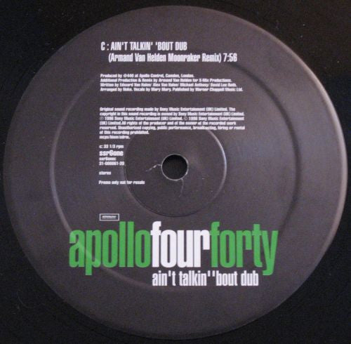 Apollo Four Forty* : Ain't Talkin' 'Bout Dub (2x12", Promo)