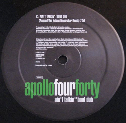 Apollo Four Forty* : Ain't Talkin' 'Bout Dub (2x12", Promo)