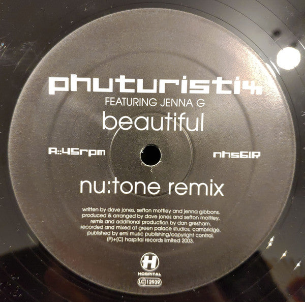 Zed Bias + Injekta* Present Phuturistix Featuring Jenna G* : Beautiful (Remixed By London Elektricity + Nu:Tone) (12")