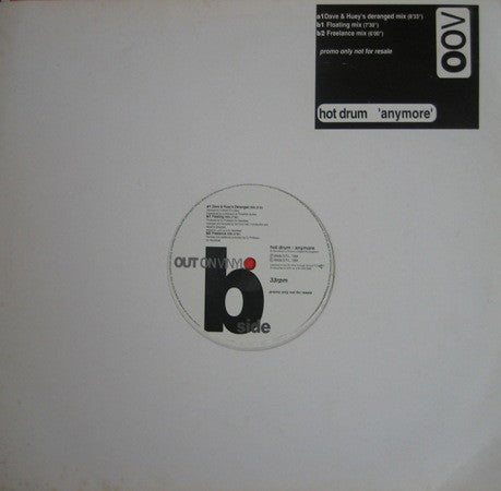 Hot Drum : Anymore (12", Promo)