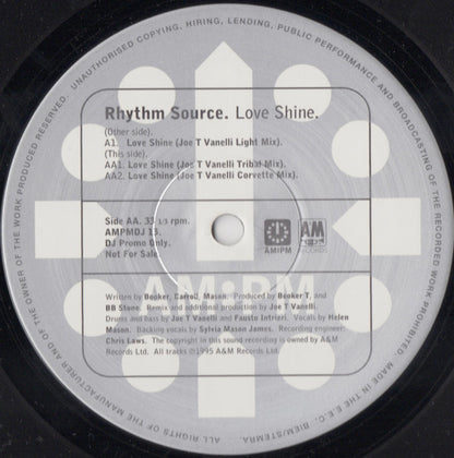 Rhythm Source : Love Shine (Joe T Vanelli Mixes) (12", Promo)